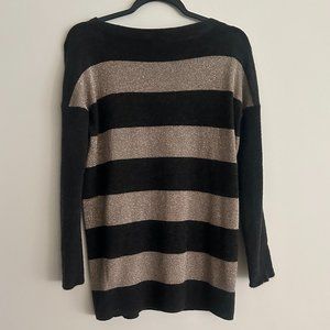 Vince Metallic Striped Cashmere Sweater (S)